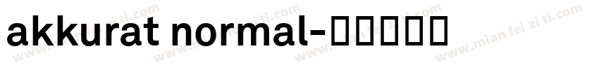 akkurat normal字体转换